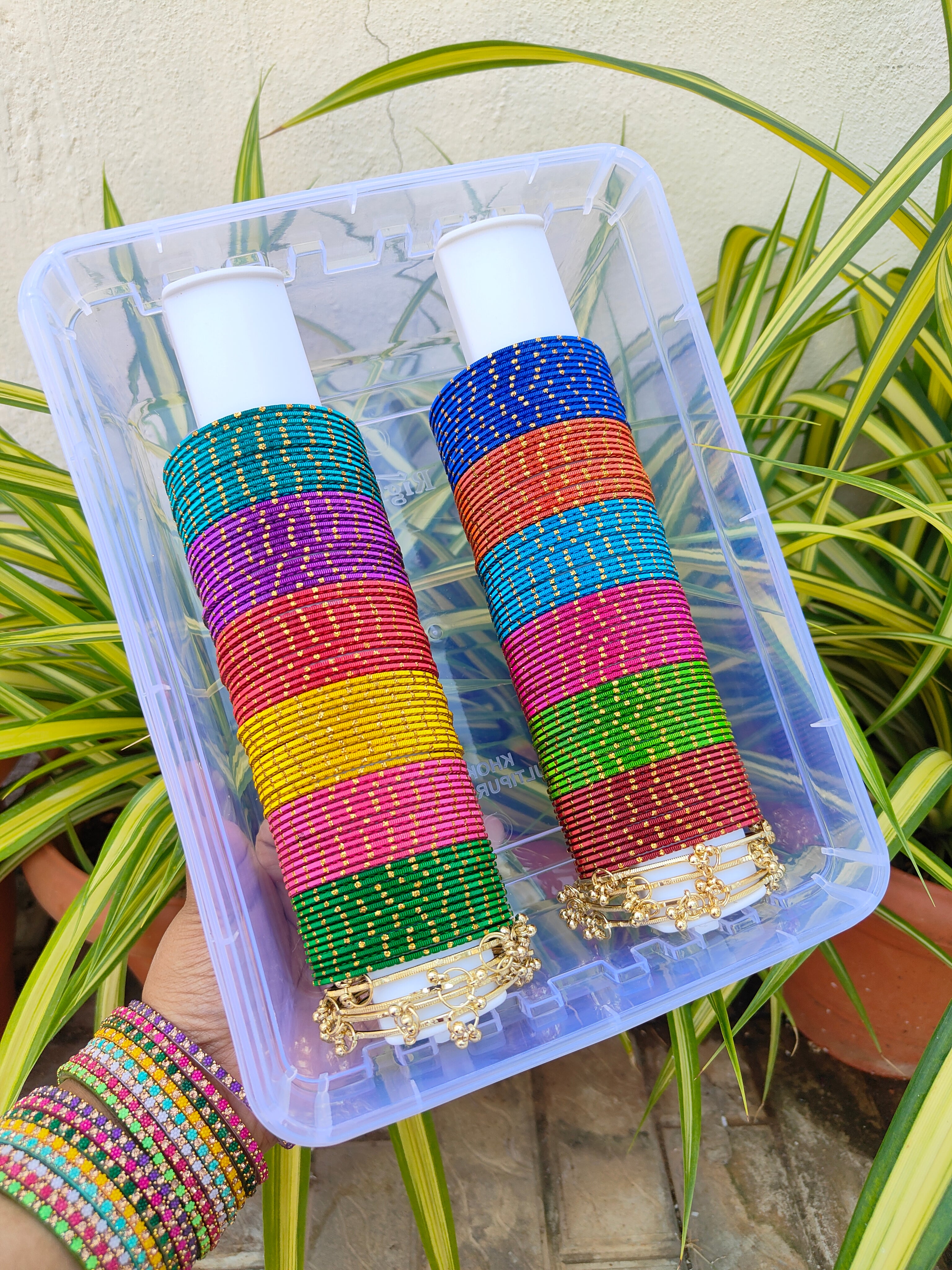 12 Set Varnika Metal Bangle Combo Set with Box