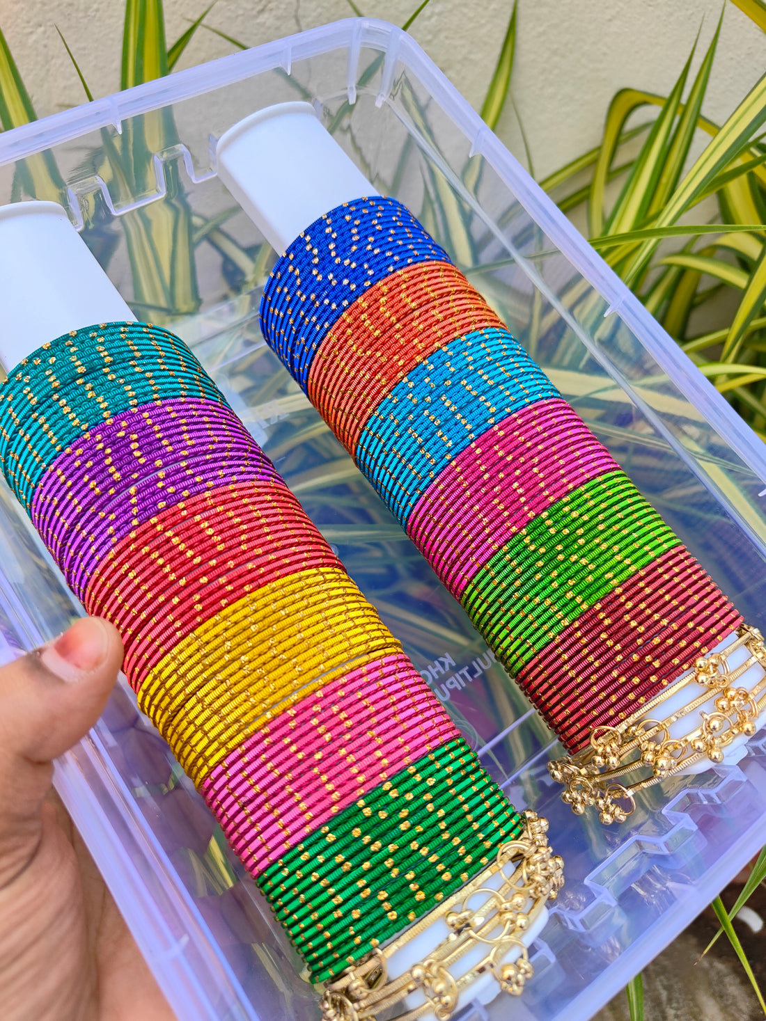 12 Set Varnika Metal Bangle Combo Set with Box