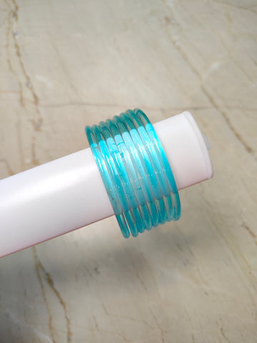 3mm Crystal Jelly Bangles-Pastel Blue Colour