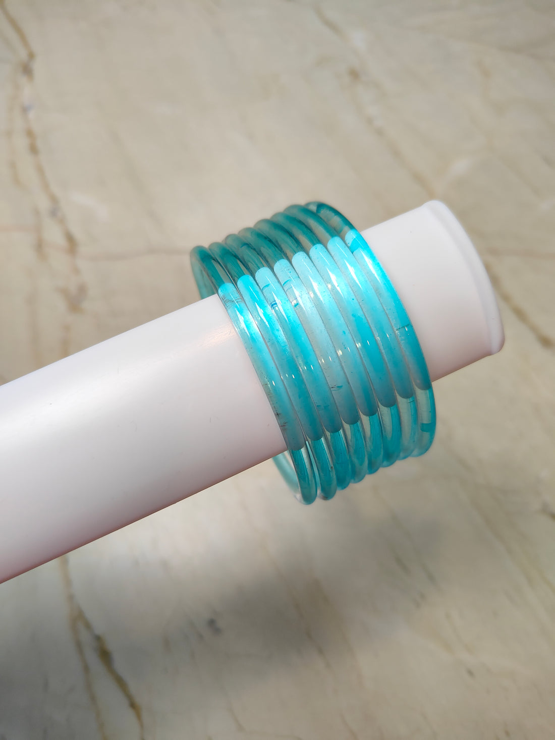 3mm Crystal Jelly Bangles-Pastel Blue Colour
