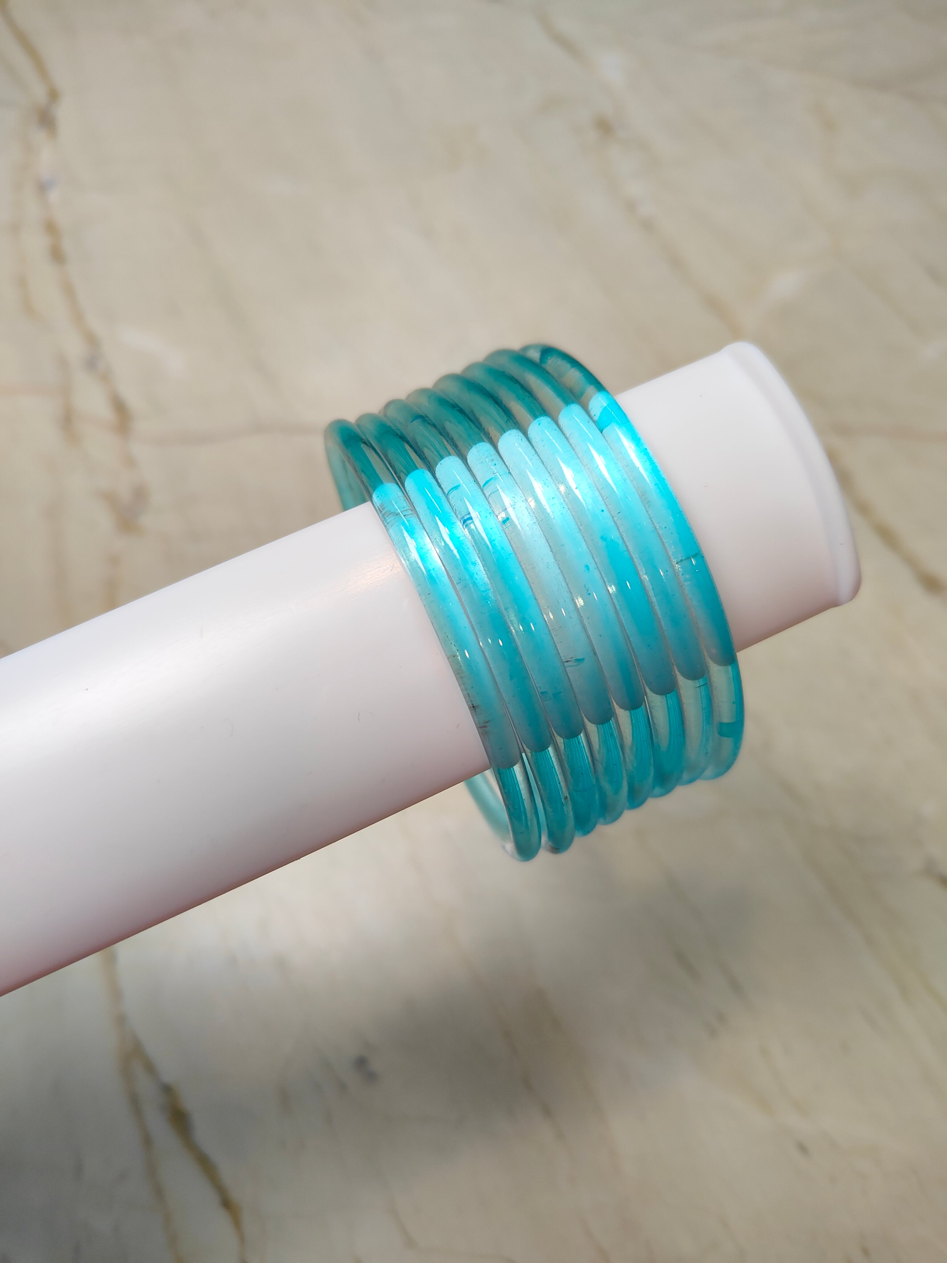 3mm Crystal Jelly Bangles-Pastel Blue Colour