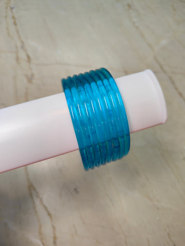 3mm Crystal Jelly Bangles-Blue Colour