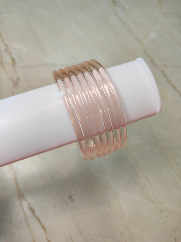 3mm Crystal Jelly Bangles-Peach Colour