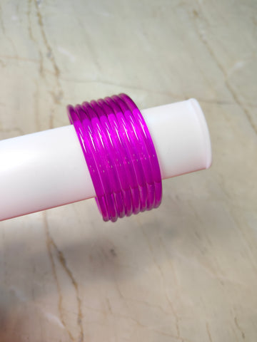 3mm Crystal Jelly Bangles-Purple Colour