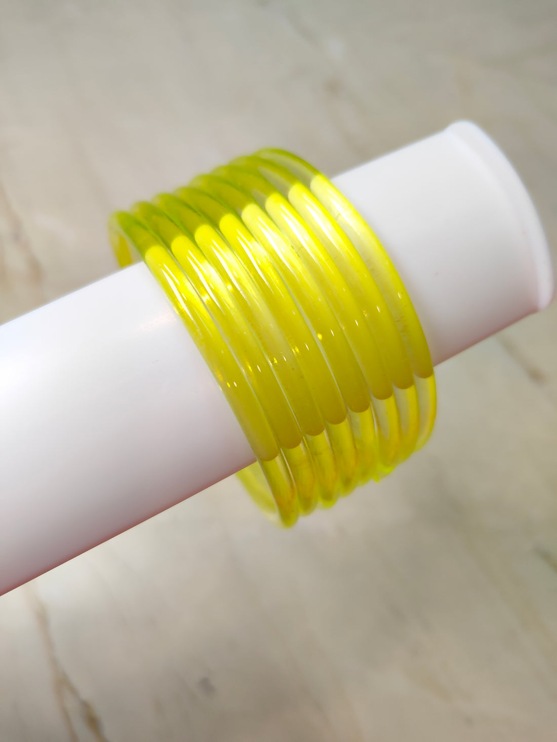 3mm Crystal Jelly Bangles-Sun Yellow Colour