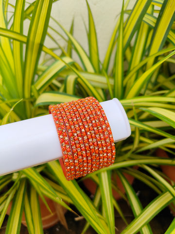 Butterfly Glass Bangles-Orange Colour