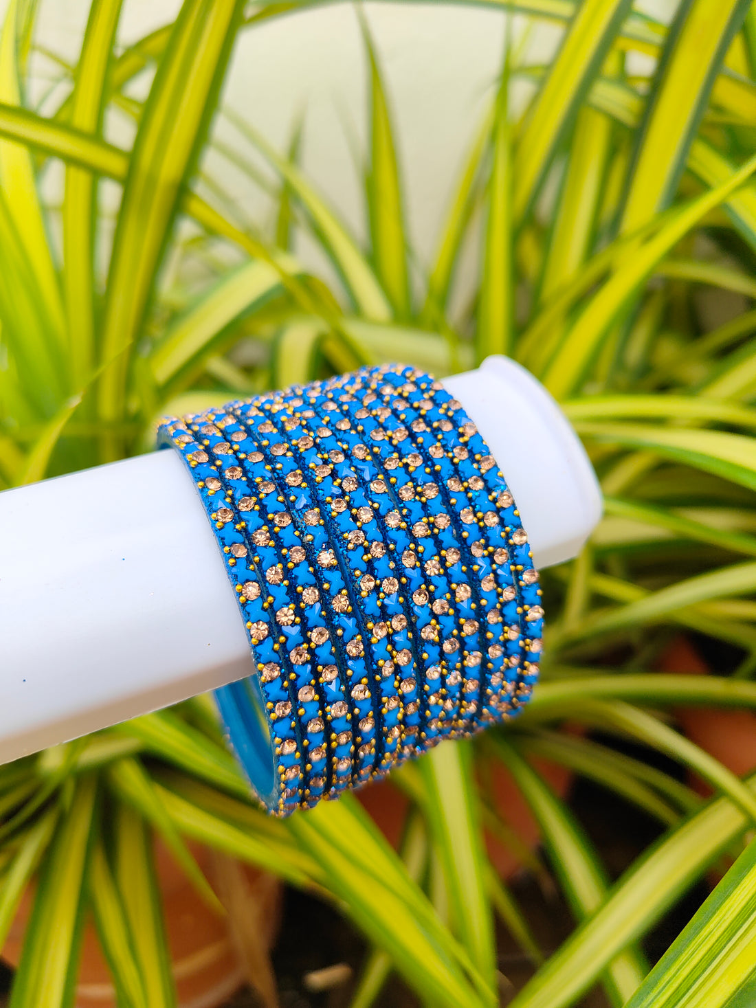 Butterfly Glass Bangles-Blue Colour