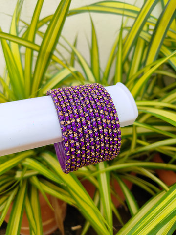 Butterfly Glass Bangles-Purple Colour