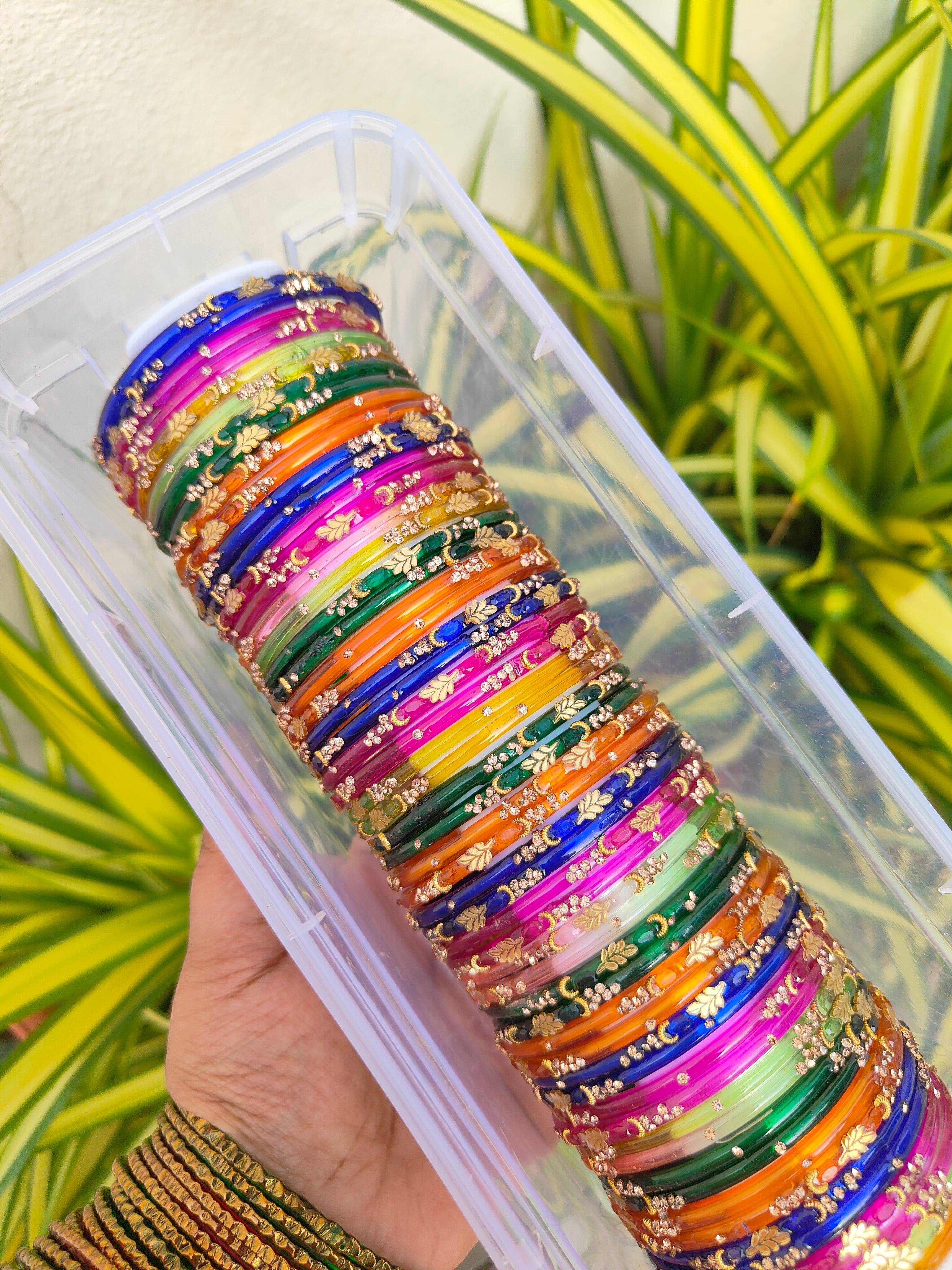 5 Dozen Mayurika Baby Shower Glass Bangles