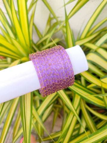 2.2 Size-Raindrop glass bangles-Lavender