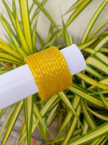 2.2 Size-Raindrop glass bangles-Yellow