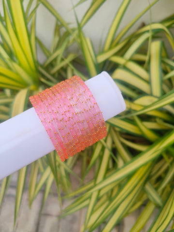 2.2 Size-Raindrop glass bangles-Baby Pink