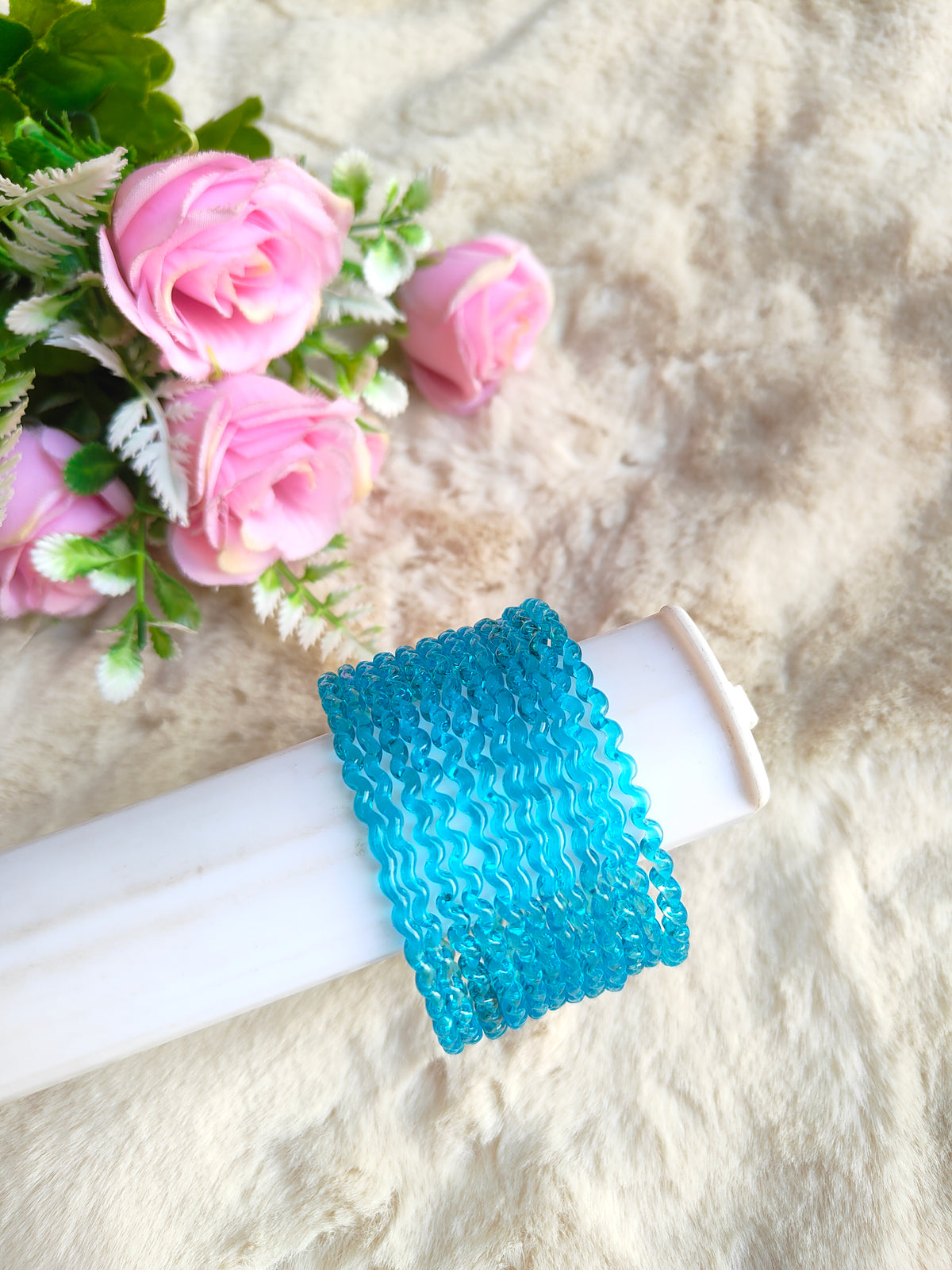Maggi Glass Bangles-Sky Blue Colour