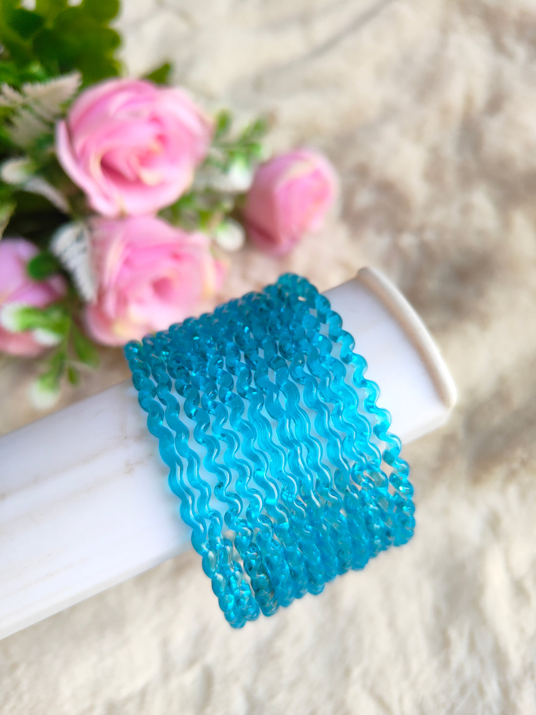 Maggi Glass Bangles-Sky Blue Colour