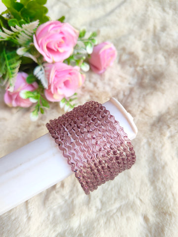 Maggi Glass Bangles-Onion Pink Colour