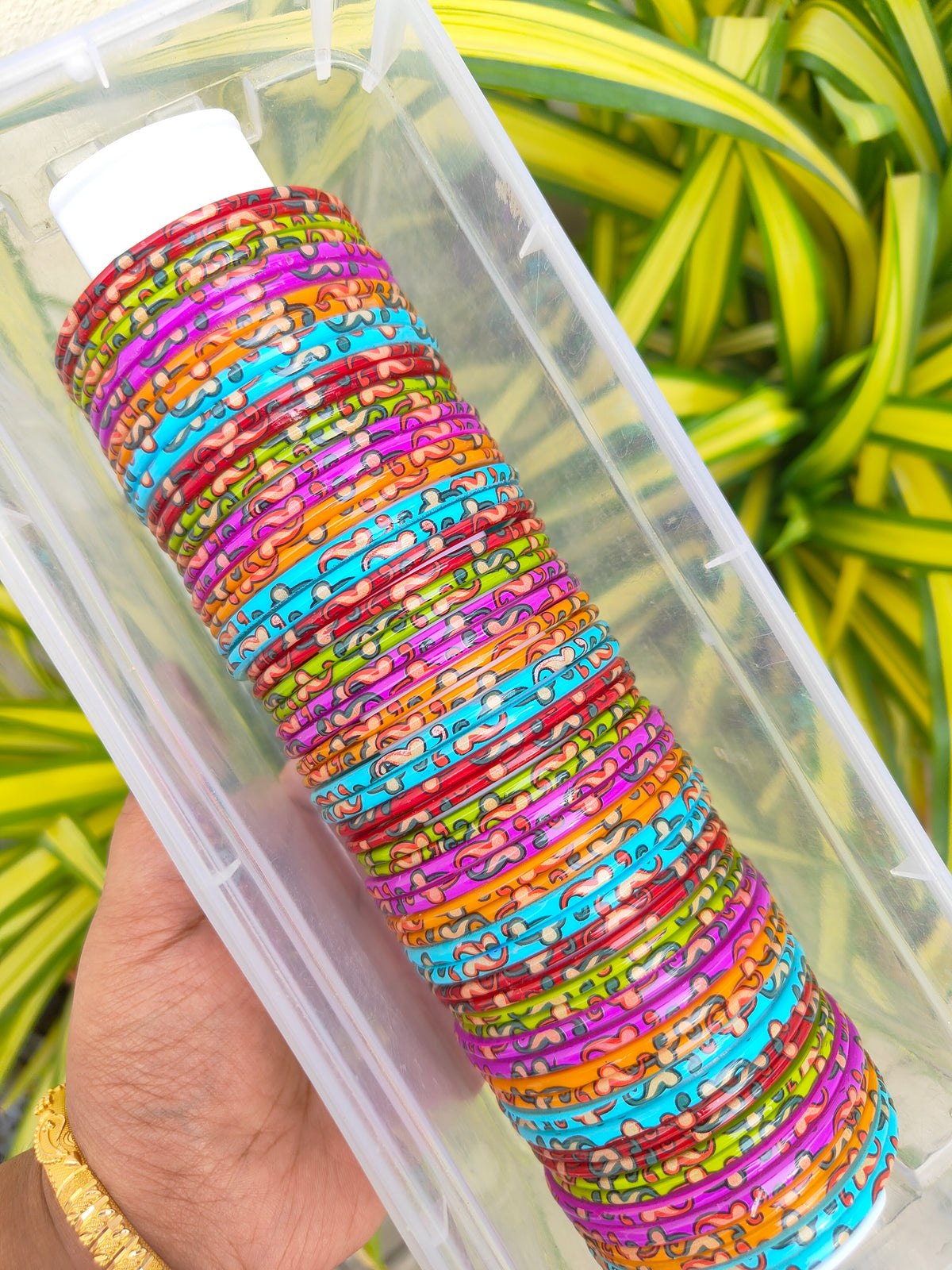 5 Dozen Kalamkari Baby Shower Glass Bangles