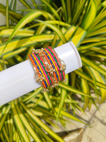 Kashmiri Metal Bangles -MultiColour-1 Set