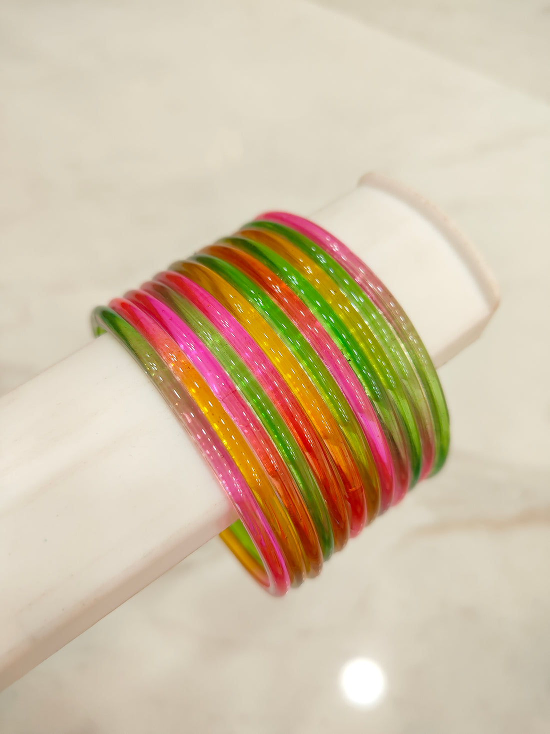 Light Multicolor Jelly Glass Bangles