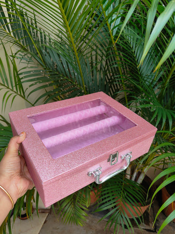 Glossy Pink 3 line box