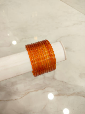 Orange Jelly Glass Bangles