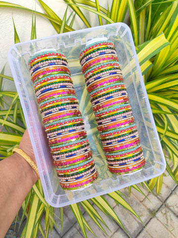 10 Dozen Baby Shower Glass Bangles Mixed Models