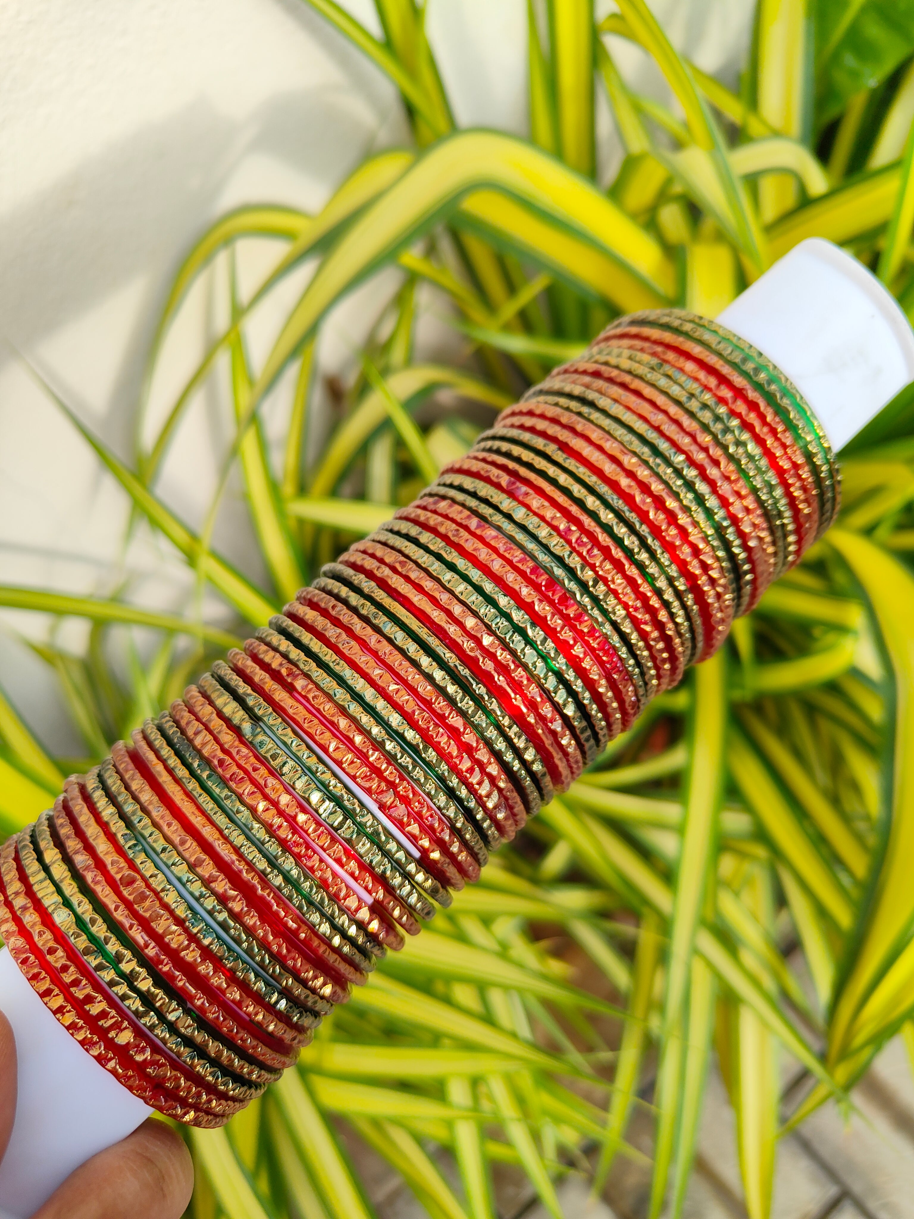 2.10 Size-4 Dozen Velli Kallivu Nattu Valayal Baby Shower Glass Bangles