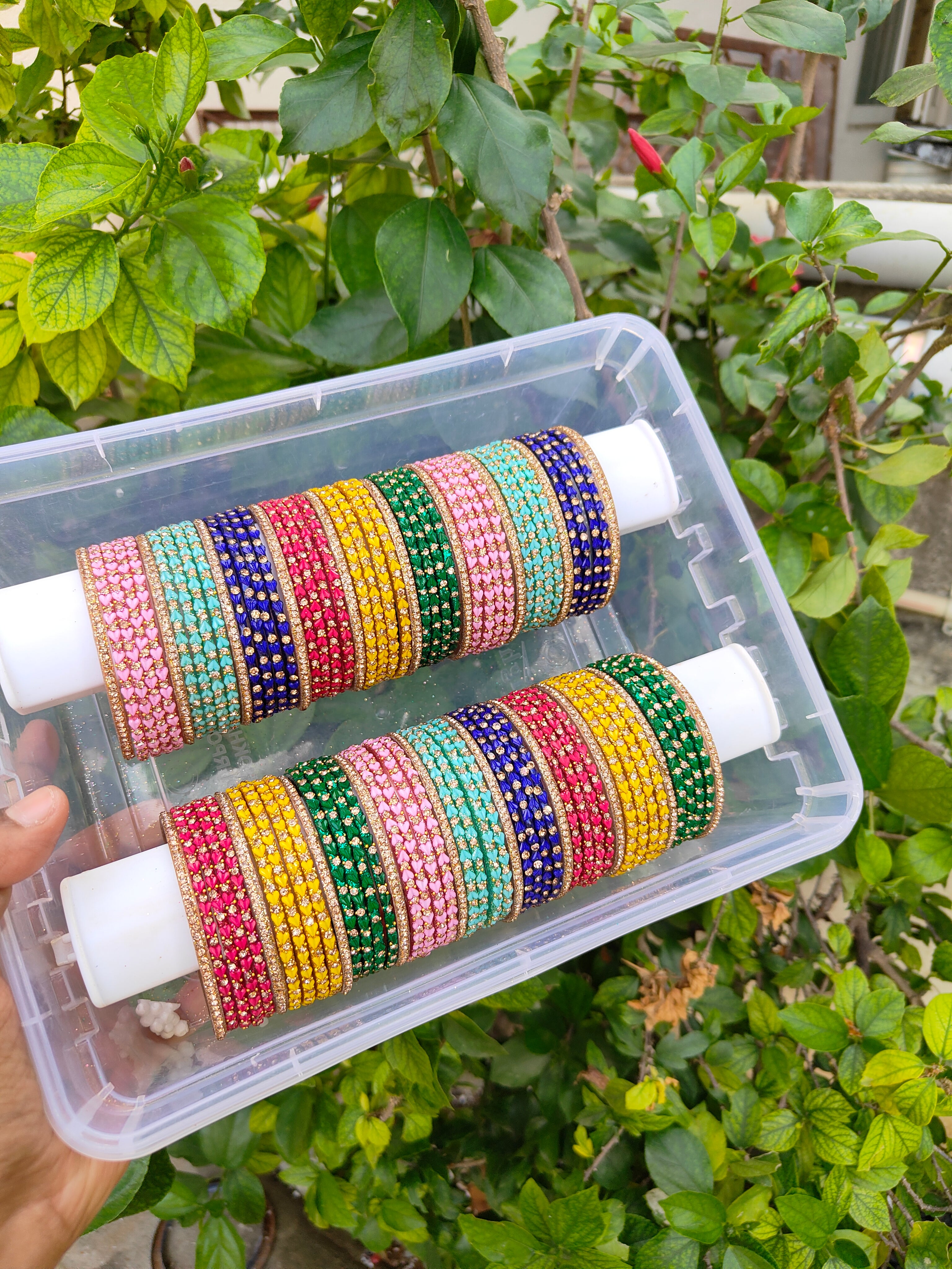 8 dozen Heart & Glitter model valaikappu mixing