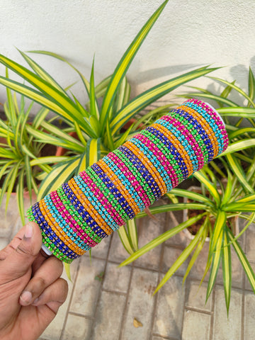 5 dozen Heart Model Valaikappu glass bangles mixing