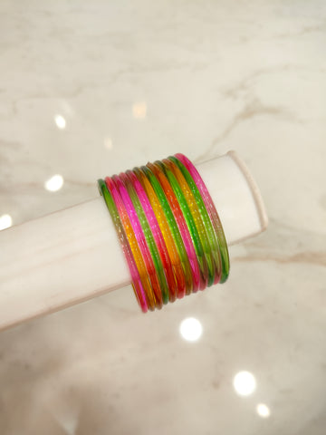 Light Multicolor Jelly Glass Bangles