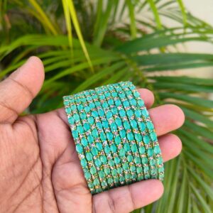 Leaf model glass bangles-Surf color