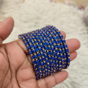 Heart model glass bangles(Navy blue  )