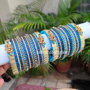Coin Vinayagar set with glass bangles