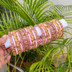 Pastel pink with ganesha charm