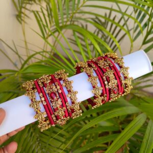 Hare Krishna maroon stone set
