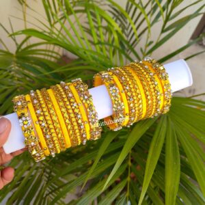 Yellow with white bridal set