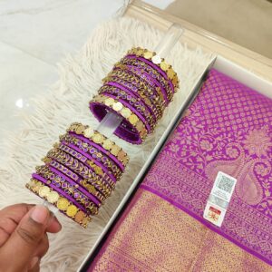 Purple coin with peacock set