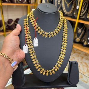 Mango stone necklace & haram set