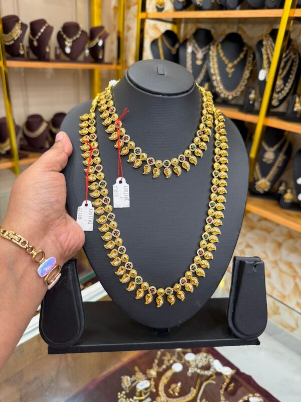 Mango stone necklace & haram set