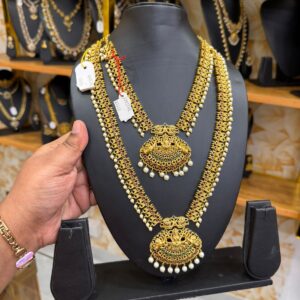 Pearls with Lakshmi combo set