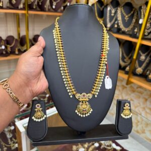 Pearls haram with Lakshmi pendant
