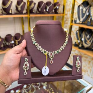 Multicoloured stone necklace