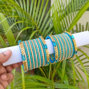 Silk thread mixed with glass bangles