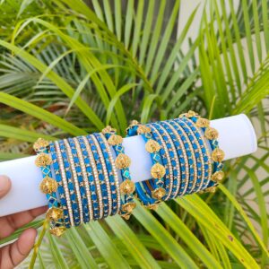 Silk thread mixed with glass bangles