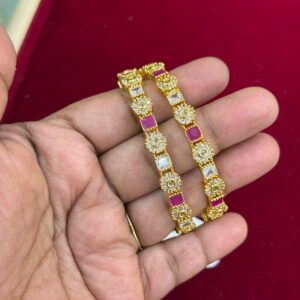 AD with ruby stone 2pcs