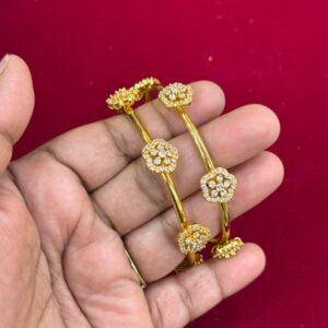 Diamond replica 2pcs bangles set