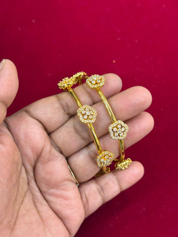 Diamond replica 2pcs bangles set