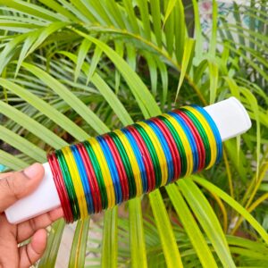 4 dozen Plain glass bangles valaikappu mixing