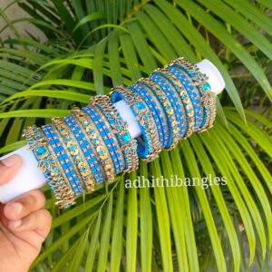 Premium Designer Silk Thread Bangles Set