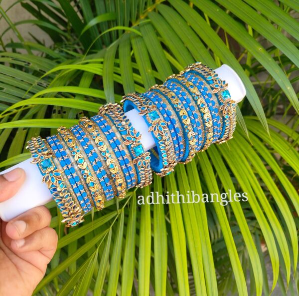 Premium Designer Silk Thread Bangles Set
